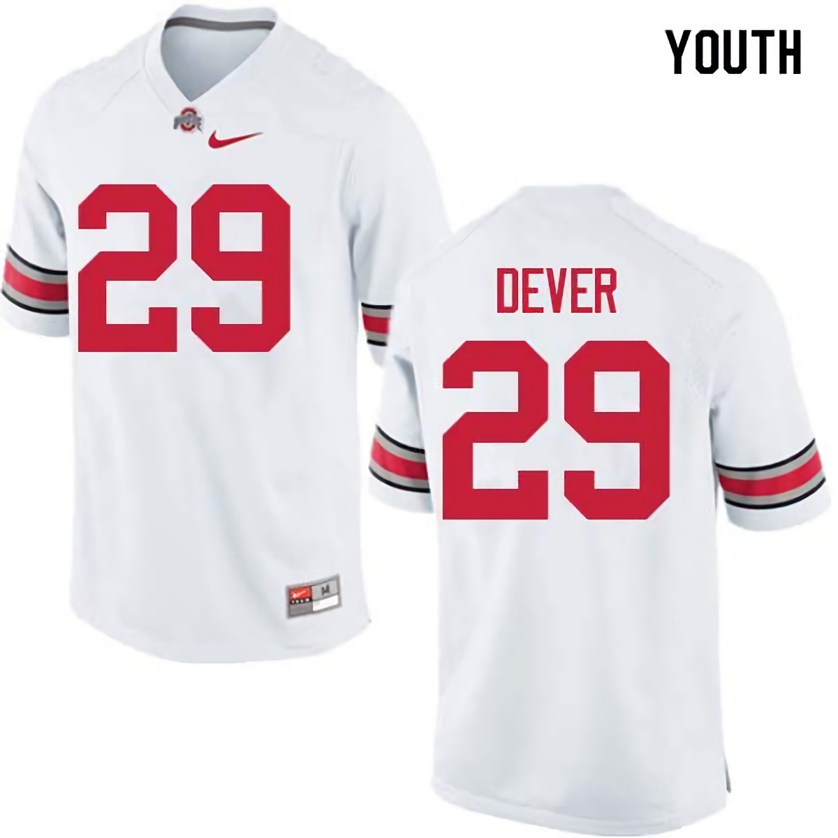 Kevin Dever Ohio State Buckeyes Youth NCAA #29 Nike White College Stitched Football Jersey FQR4056SE
